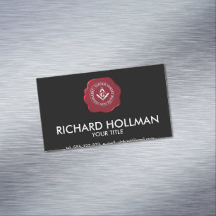 Masonic wax seal 	Magnetic business card