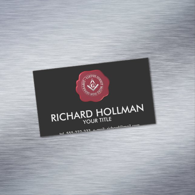 Masonic wax seal 	Magnetic business card (In Situ)