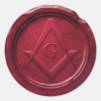 masonic-wax-seal.png classic round sticker