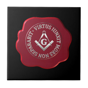 Masonic wax seal tile