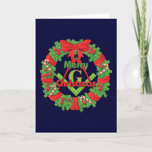 Masonic Wreath Holiday Card