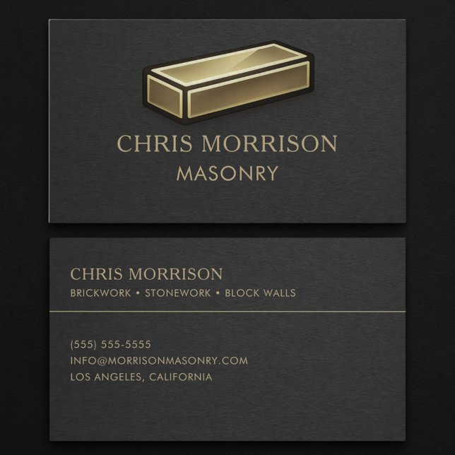 Masonry Bricklayer Business Card (Creator Uploaded)