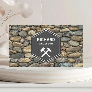 Masonry Construction Stone Wall Stoneworks Business Card