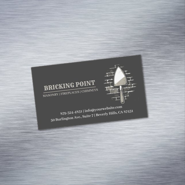 Masonry Constructions Magnetic Business Card (In Situ)
