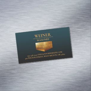 Masonry Constructions Magnetic Business Card