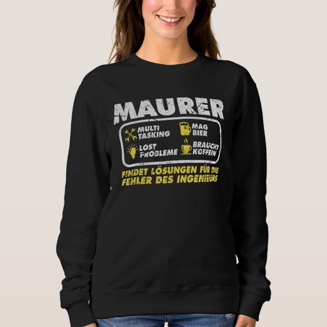 Masonry Master Roofers Work Wear Sweatshirt (Front)