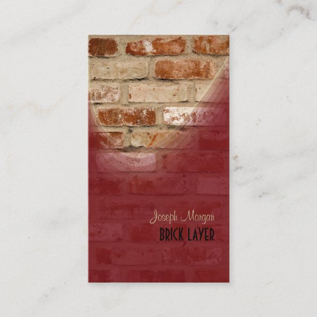 Masons, bricks workers business cards (Front)