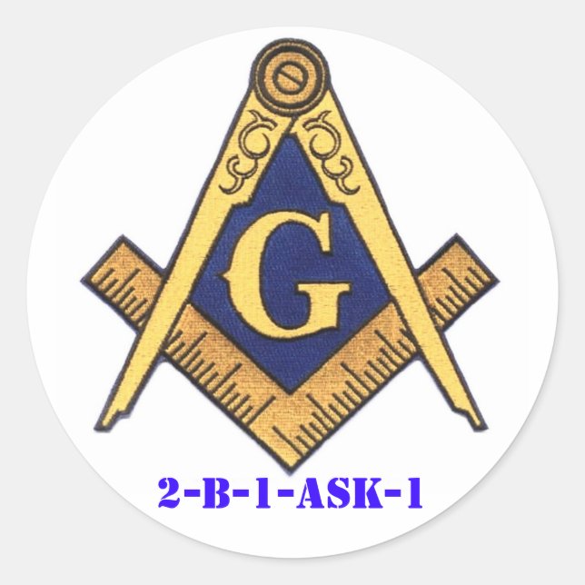 MASONS CLASSIC ROUND STICKER (Front)