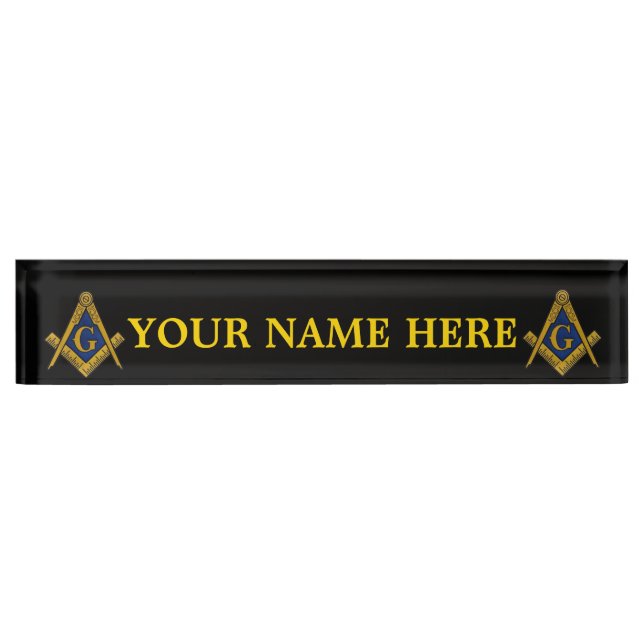 MASONS DESK NAME PLATE (Front)
