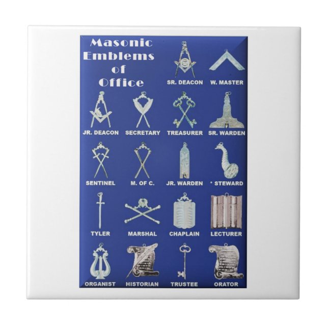 Masons Emblems of Office Tile (Front)