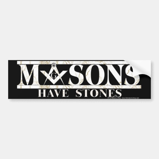 Masons Stones Bumper Sticker (Front)