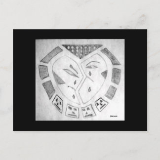 Masque of Divorce Postcard