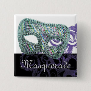 Masquerade 15 Cm Square Badge