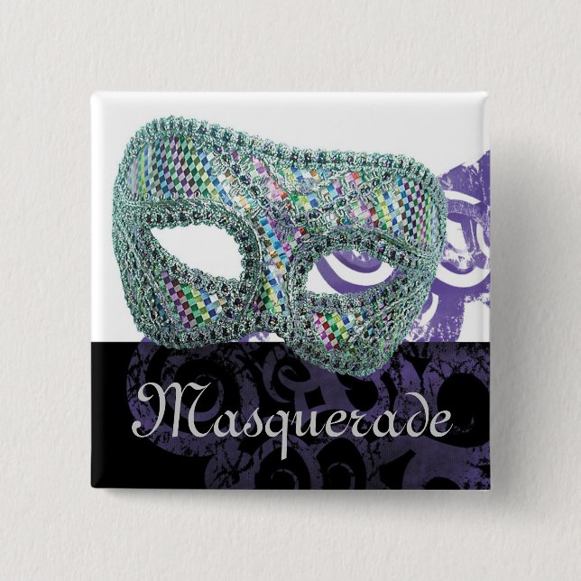 Masquerade 15 Cm Square Badge (Front)