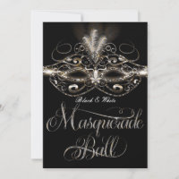 MASQUERADE BALL Elegant Party Invitations