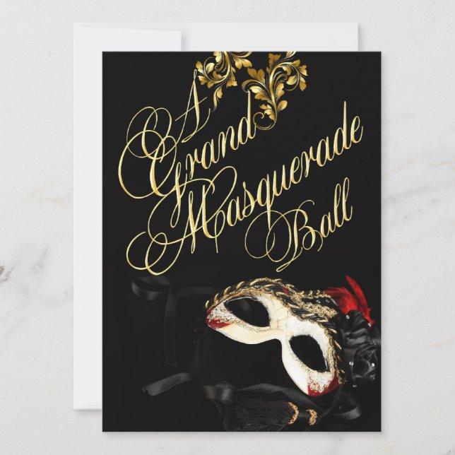 Masquerade Ball Invitation (Front)