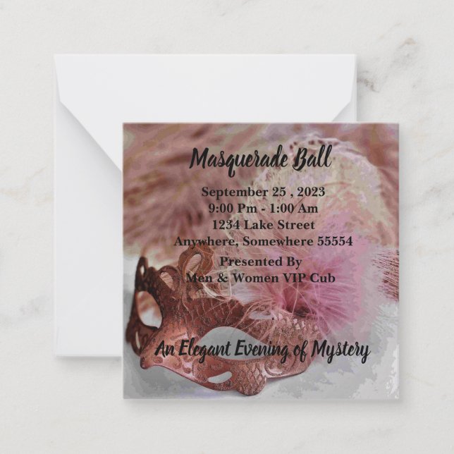  Masquerade Ball Invitations (Front)