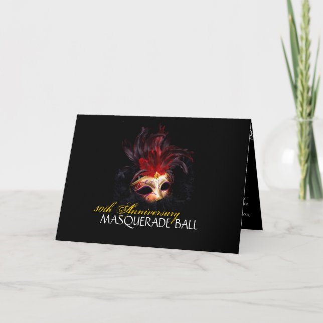 Masquerade Ball Invitations - Card 5X7 (Front)