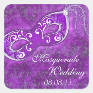 Masquerade Ball Mardi Gras Wedding Envelope Seal