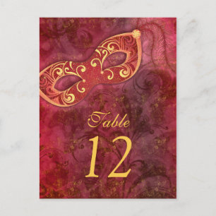 Masquerade Ball Mardi Gras Wedding Table Cards