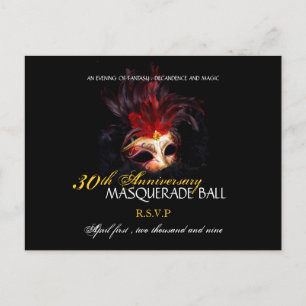 Masquerade Ball - Postcard Reply Cards