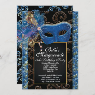 Masquerade Birthday Event Party Invitations