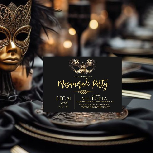  Masquerade Birthday Party Invitation (Creator Uploaded)