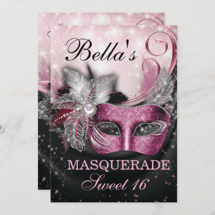 Masquerade Birthday Party Invitations
