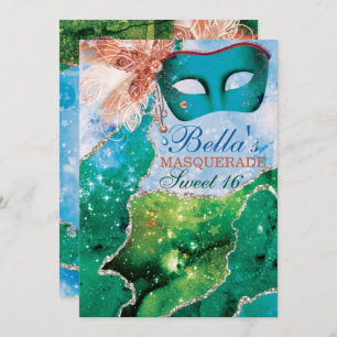 Masquerade Birthday Party Invitations