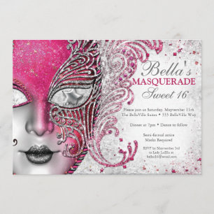 Masquerade Birthday Party Invitations
