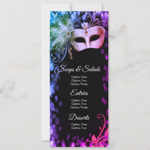 Masquerade Birthday Party Menu Programs