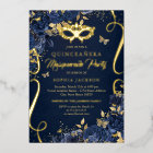 Masquerade Butterfly Royal Navy Quinceanera
