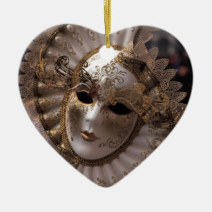 Masquerade Ceramic Ornament