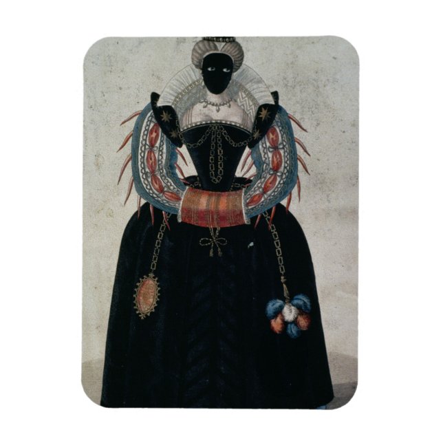 Masquerade costume in the style of Henri III (colo Magnet (Vertical)