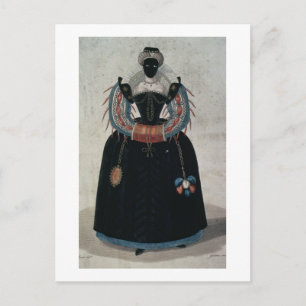 Masquerade costume in the style of Henri III (colo Postcard