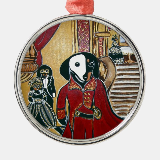 MASQUERADE DOXIE METAL ORNAMENT (Front)