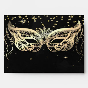 Masquerade Gold Diamonds Envelope
