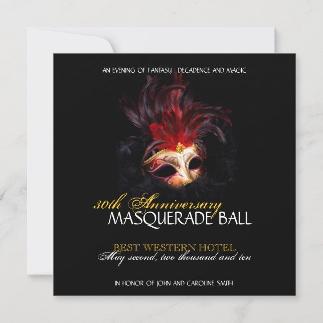 Masquerade Invitation (Front)