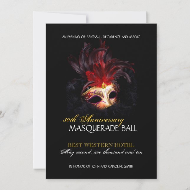 Masquerade Invitation (Front)