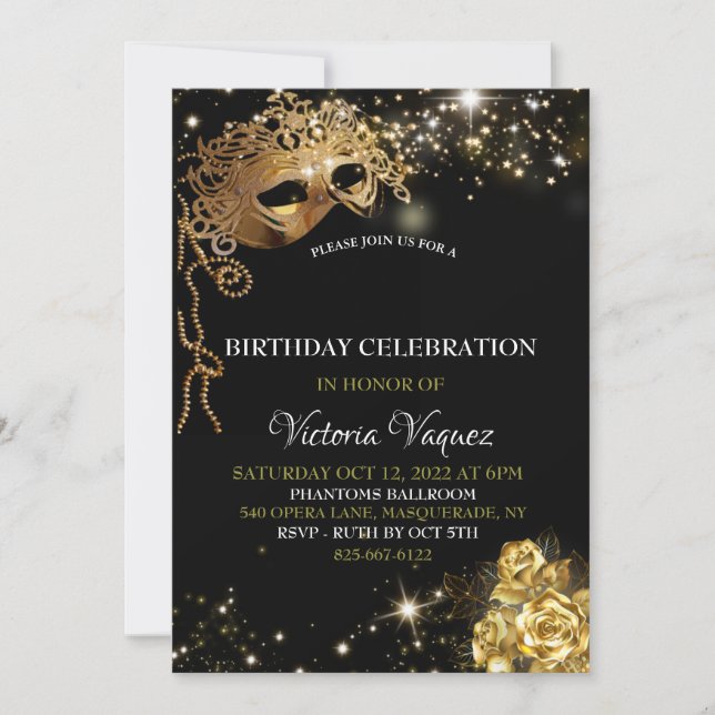 Masquerade Invitation (Front)