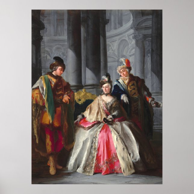 Masquerade - Louis-Joseph Le Lorrain Fine Art Poster (Front)