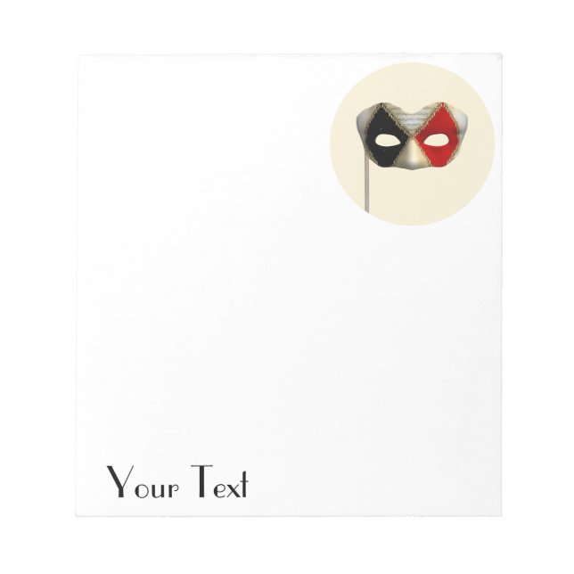 Masquerade Mask Notepad (Front)