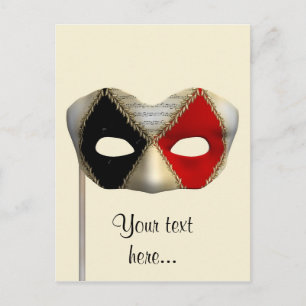 Masquerade Mask Postcard