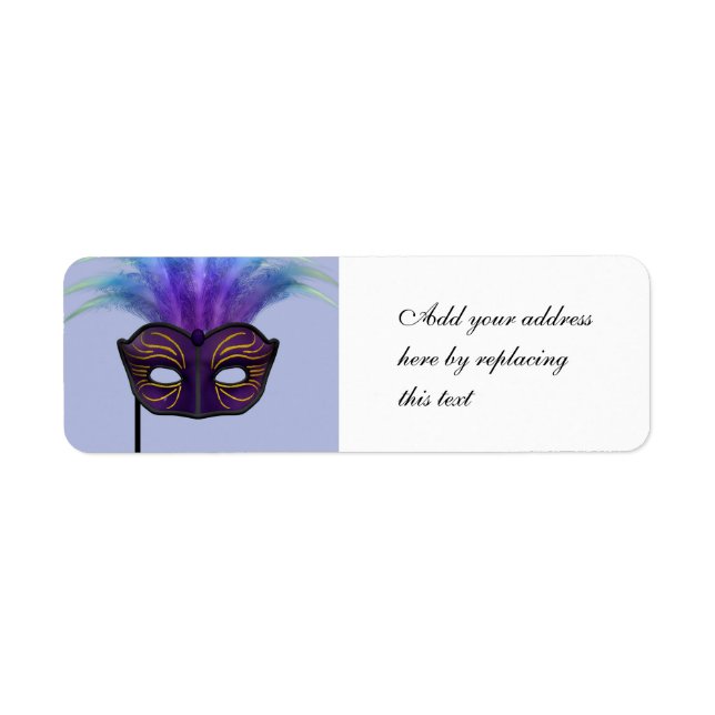 Masquerade Mask Return Address Label (Front)