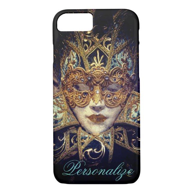 Masquerade mask Victorian elegant gothic gold Case-Mate iPhone Case (Back)