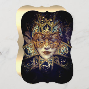 Masquerade mask Victorian elegant gothic Invitation