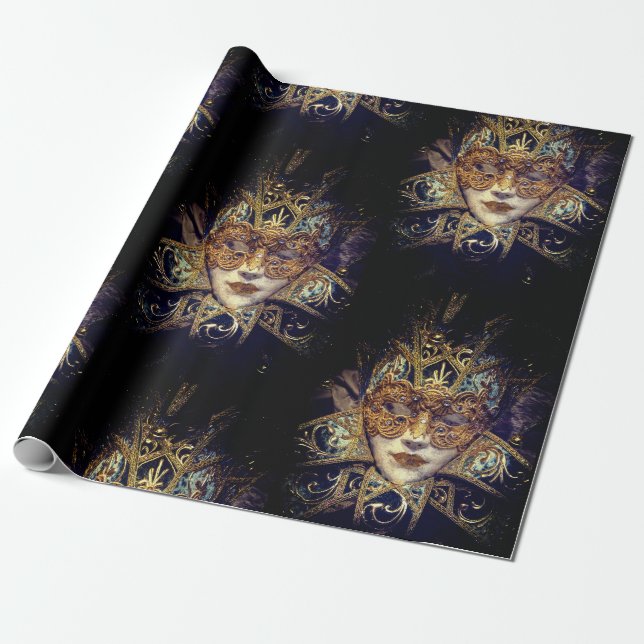 Masquerade mask Victorian elegant gothic Wrapping Paper (Unrolled)