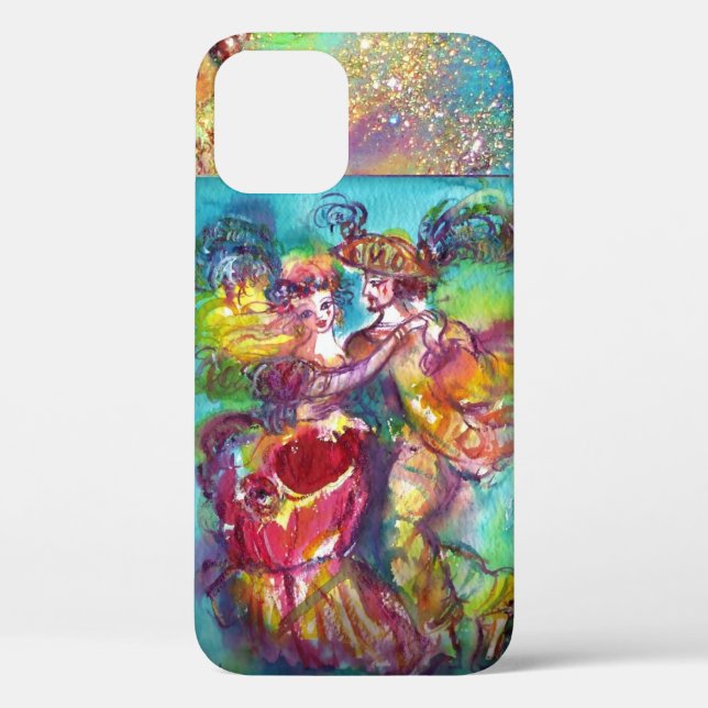 MASQUERADE NIGHT / CARNIVAL DANCE MONOGRAM Case-Mate iPhone CASE (Back)