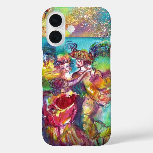 MASQUERADE NIGHT / CARNIVAL DANCE MONOGRAM Case-Mate iPhone CASE (Back)