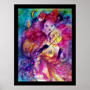 MASQUERADE NIGHT Carnival Musician in Pink Costume Poster